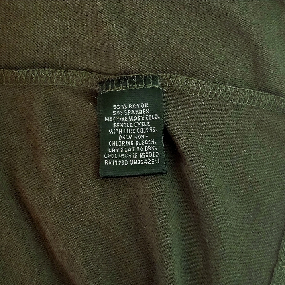 Mossimo Women Stretchy Waterfall Open Olive Green Cardigan Sz Large Long Sleeve - Picture 11 of 12